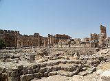 Bekaa Valley 16 Baalbek Great Court South Side With Temple Of Jupiter Roman Columns Behind